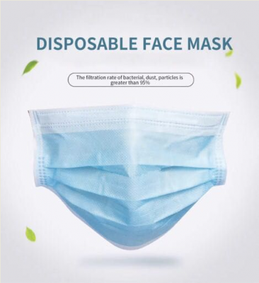 3 Layer disposable face mask